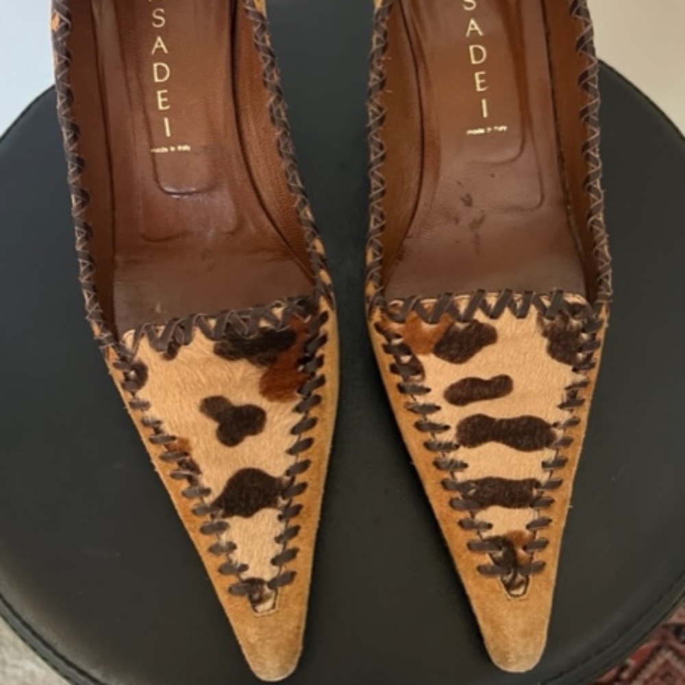 Casadei Italy Animal print Suede. Pointed Toe Size UK 5, Aust 6.5 - Picture 1 of 7